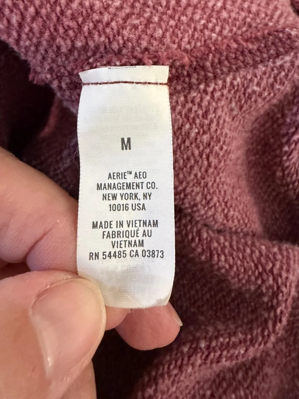 Aerie Relaxed Fit Burgundy Crewneck Sweatshirt - Picture 8 of 11